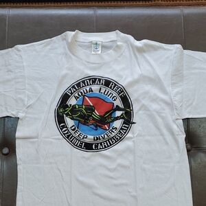 Anchor Graphic Sportswear Lightweight white cotton Tee XL Palancar Reef Cozumel